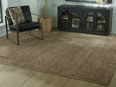 Best Deals Furniture - Ashley Furniture - Merrittman 7'8" x 10' Area Rug - 7'8" x 10' Area Rug / Brown/Ivory - R407701