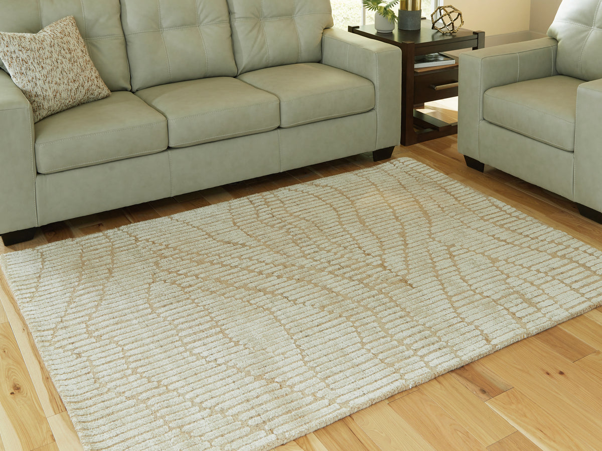 Best Deals Furniture - Ashley Furniture - Jaseena 5' x 7' Area Rug - 5' x 7' Area Rug / Beige/Tan - R407722