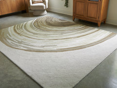 Best Deals Furniture - Ashley Furniture - Rizwana 7'6" x 10' Area Rug - 7'6" x 10' Area Rug / Ivory/Brown/Gray - R407761