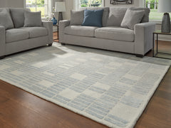 Best Deals Furniture - Ashley Furniture - Dylanton 7'8" x 10' Area Rug - 7'8" x 10' Area Rug / Ivory/Blue - R407811