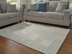 Best Deals Furniture - Ashley Furniture - Dylanton 5' x 7' Area Rug - 5' x 7' Area Rug / Ivory/Blue - R407812