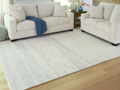 Best Deals Furniture - Ashley Furniture - Genemost 7'8" x 10' Area Rug - 7'8" x 10' Area Rug / Ivory/Blue - R407841