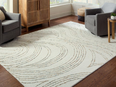 Best Deals Furniture - Ashley Furniture - Deenbury 7'8" x 10' Area Rug - 7'8" x 10' Area Rug / Ivory/Green/Brown - R407861