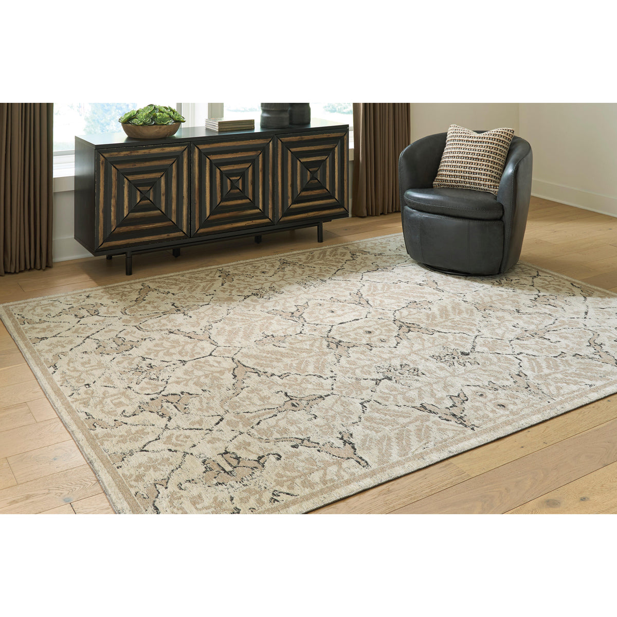 Best Deals Furniture - Ashley Furniture - Audville Large Rug - Large Rug - R408841