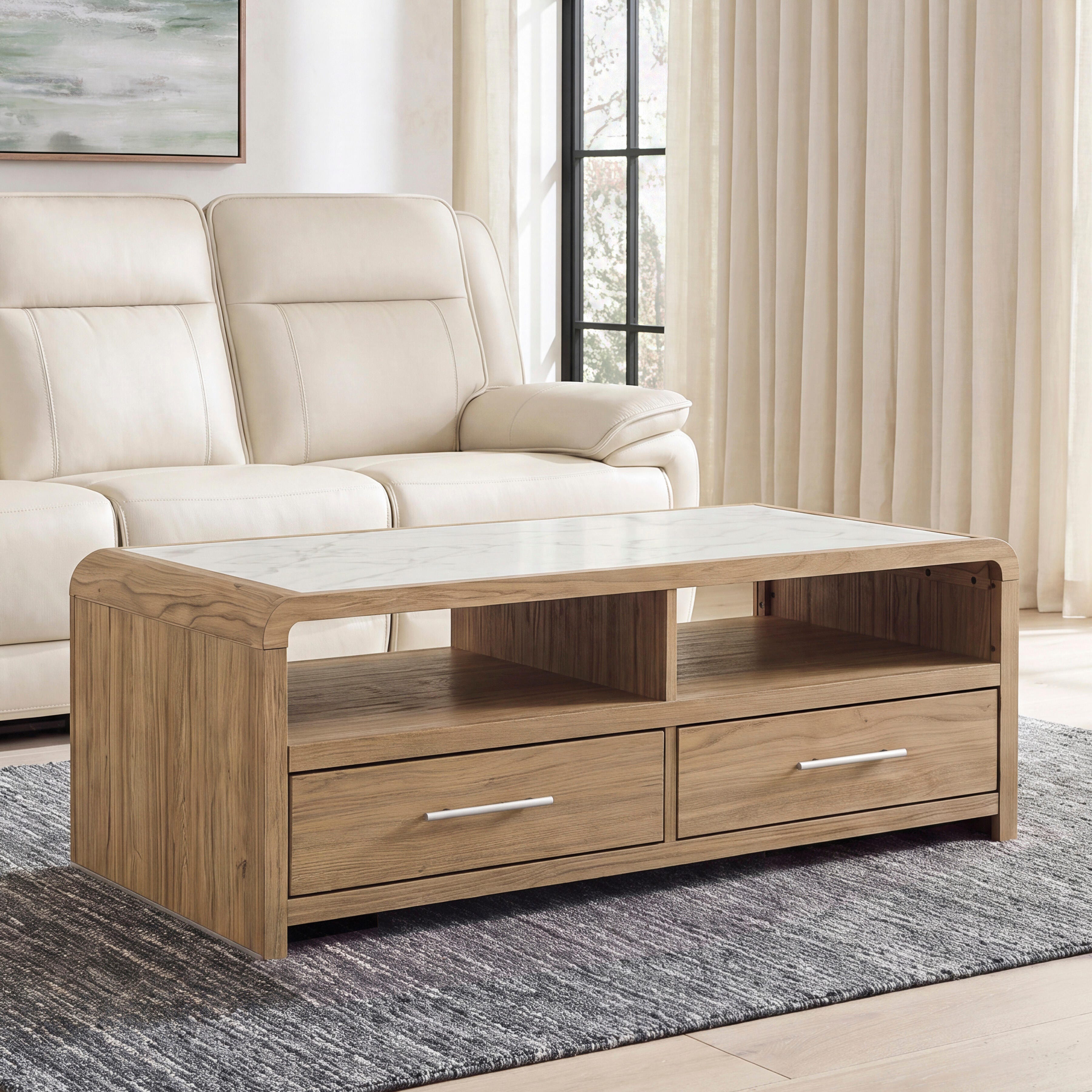 Best Deals Furniture - Ashley Furniture - Dovander Coffee Table - Rectangular Cocktail Table - T1121-1