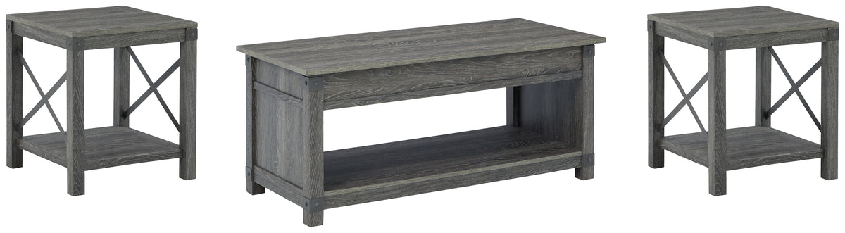 Best Deals Furniture - Ashley Furniture - Freedan Coffee Table and 2 End Tables - Coffee Table and 2 End Tables - T175T1
