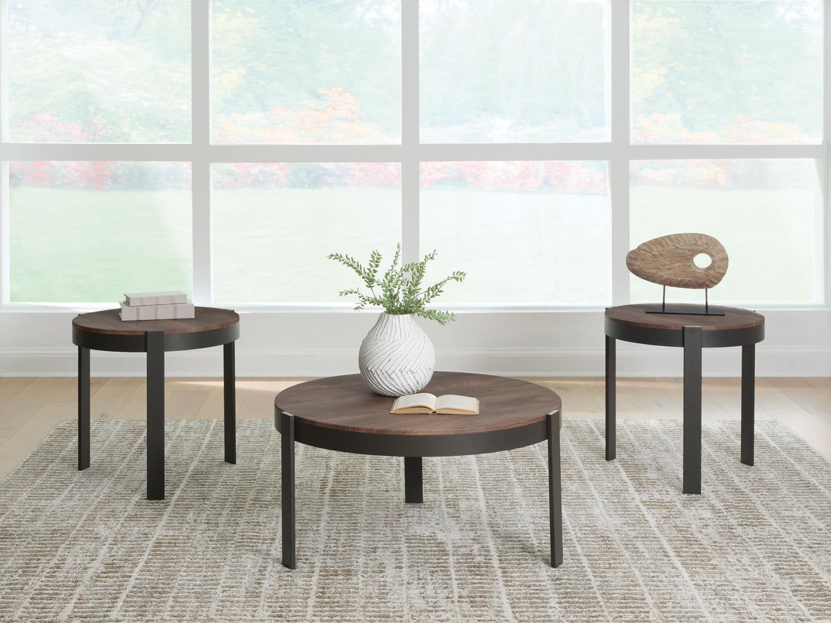 Best Deals Furniture - Ashley Furniture - Horizon Hills Table (Set of 3) - Occasional Table Set (3/CN) - T186-13