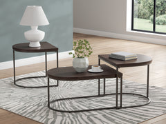 Best Deals Furniture - Ashley Furniture - Vanmore Table (Set of 3) - Occasional Table Set (3/CN) / Dark Brown - T199-13