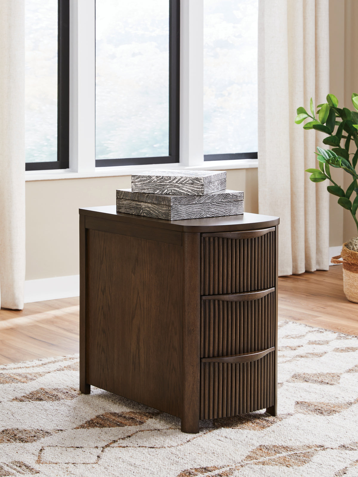 Best Deals Furniture - Ashley Furniture - Camdill Chairside End Table - Chair Side End Table / Dark Brown - T208-217