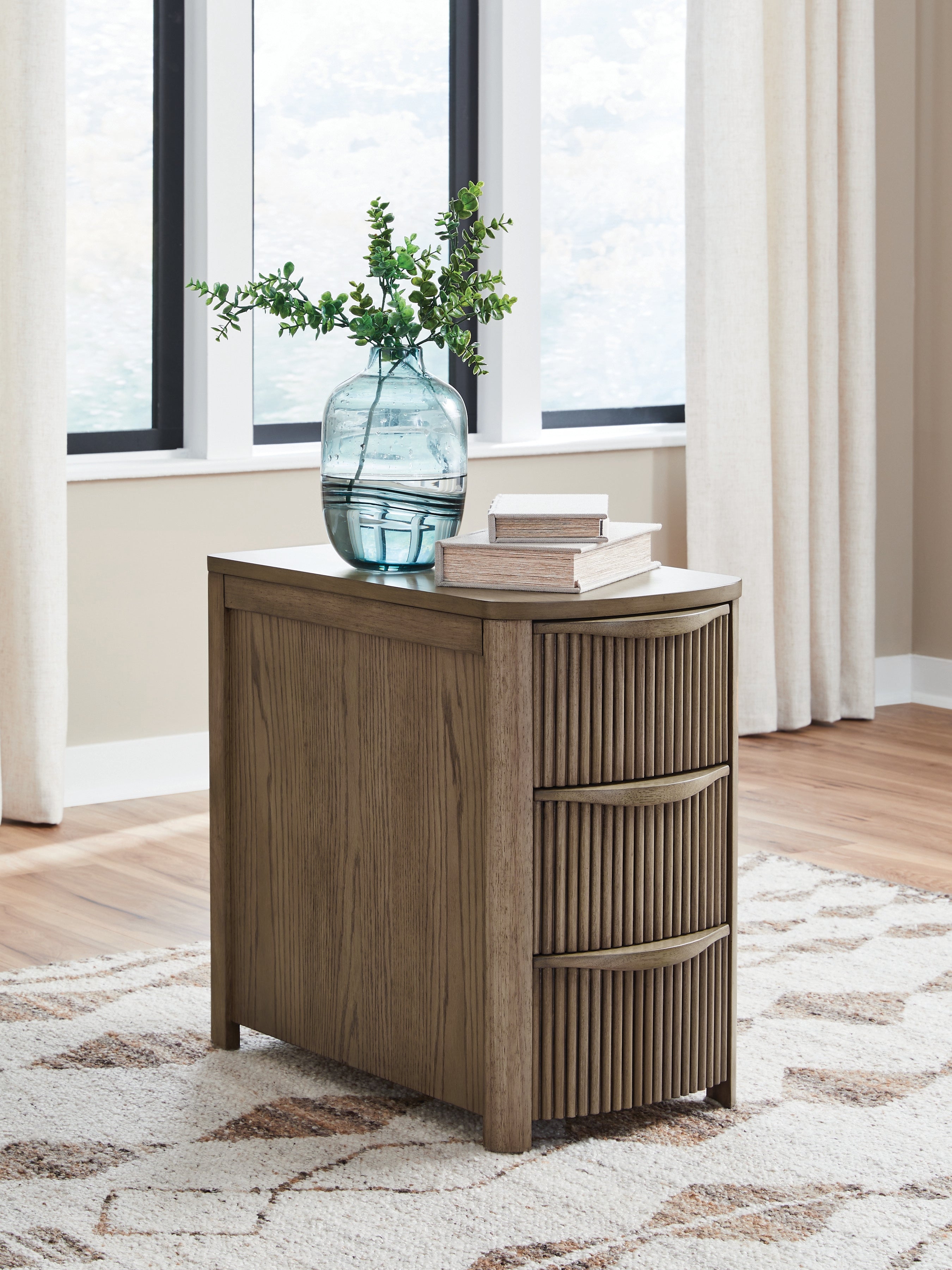 Best Deals Furniture - Ashley Furniture - Camdill Chairside End Table - Chair Side End Table / Light Brown - T208-317
