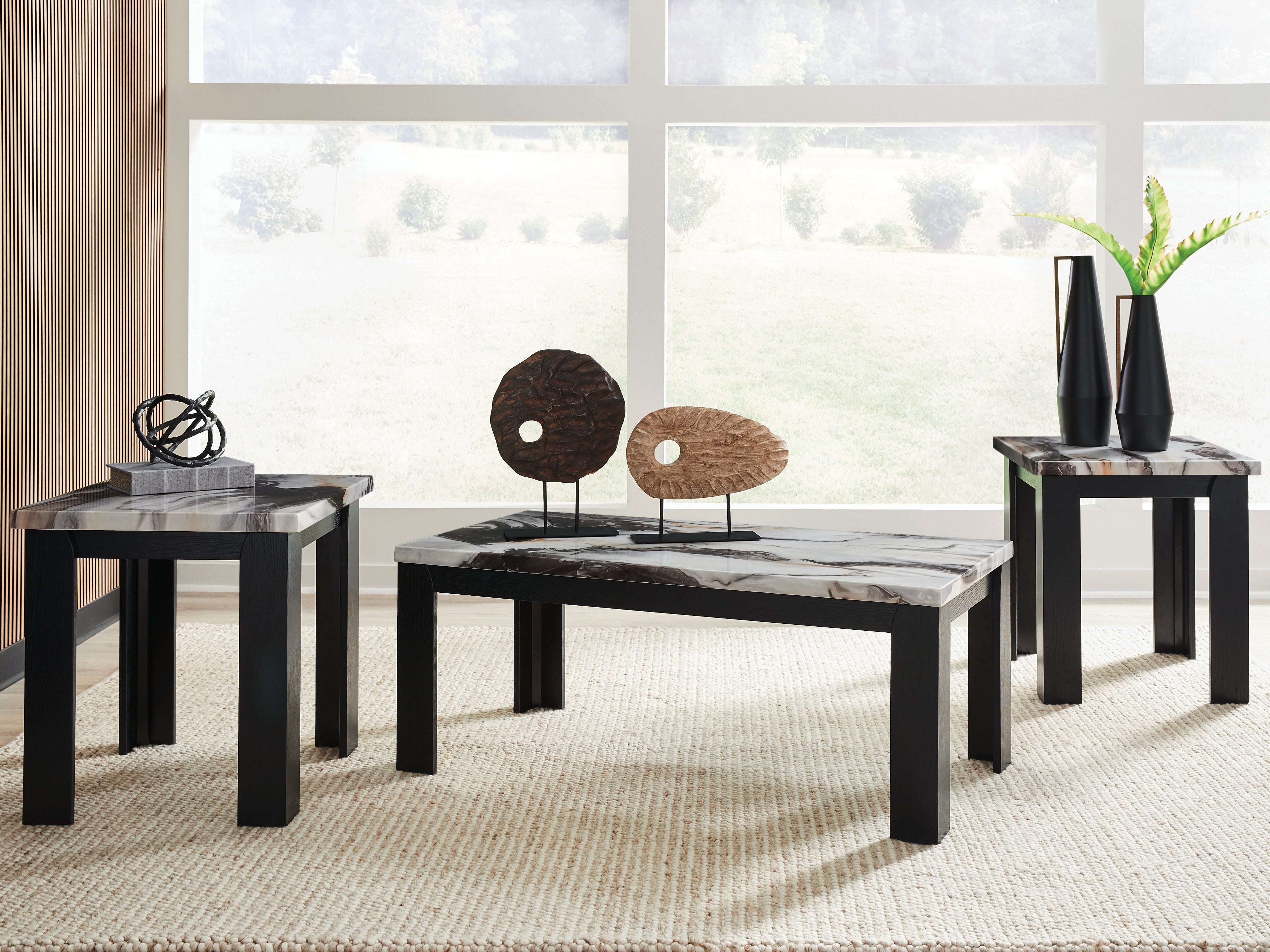 Best Deals Furniture - Ashley Furniture - Jazmore Table (Set of 3) - Occasional Table Set (3/CN) / Dark Brown - T255-13
