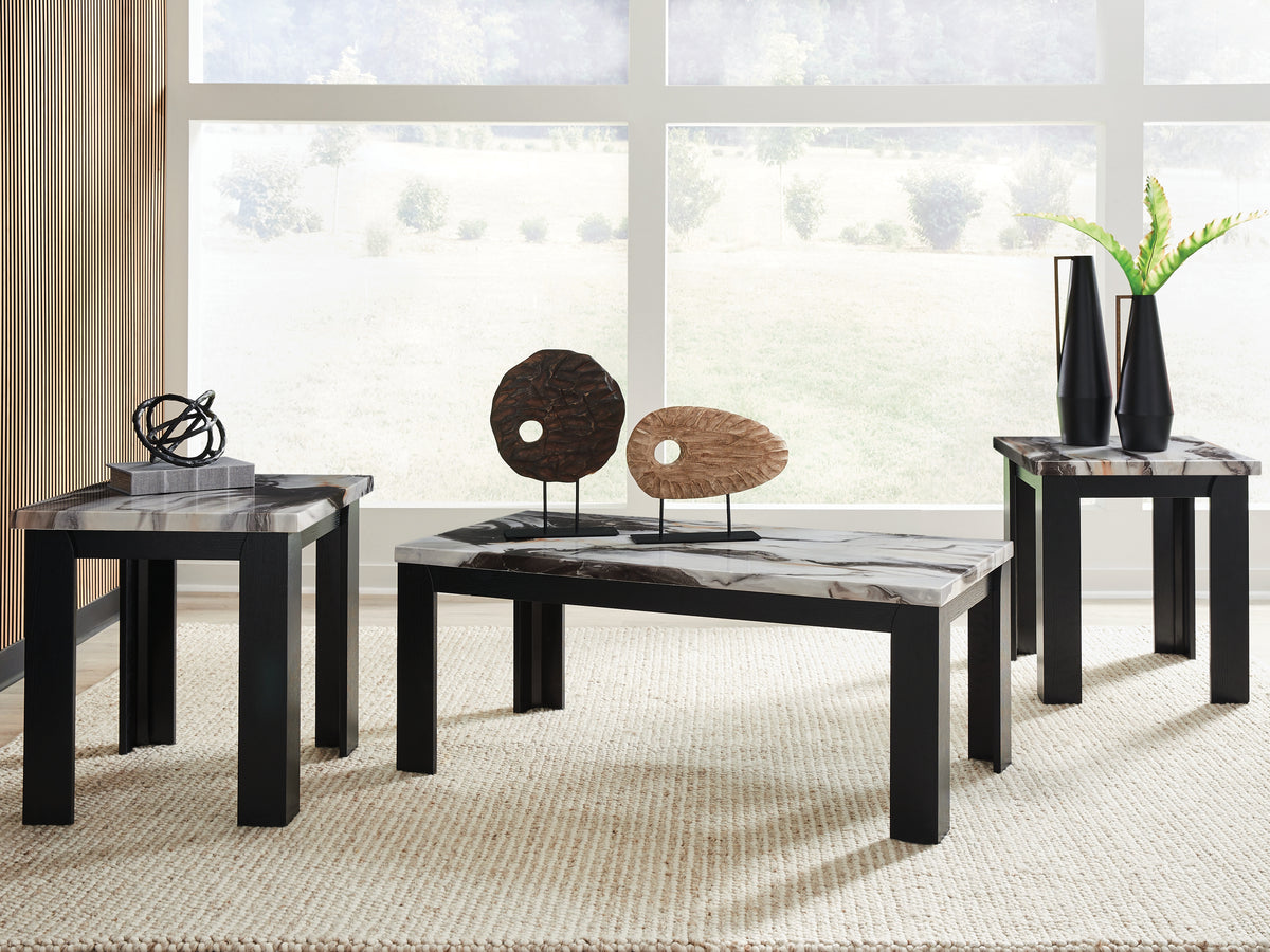 Best Deals Furniture - Ashley Furniture - Jazmore Table (Set of 3) - Occasional Table Set (3/CN) / Dark Brown - T255-13