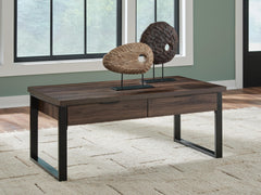 Best Deals Furniture - Ashley Furniture - Wickman Falls Coffee Table - Rectangular Cocktail Table - T318-1