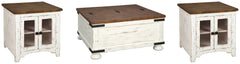 Best Deals Furniture - Ashley Furniture - Wystfield Coffee Table and 2 End Tables - Coffee Table and 2 End Tables / White/Brown - T459T1