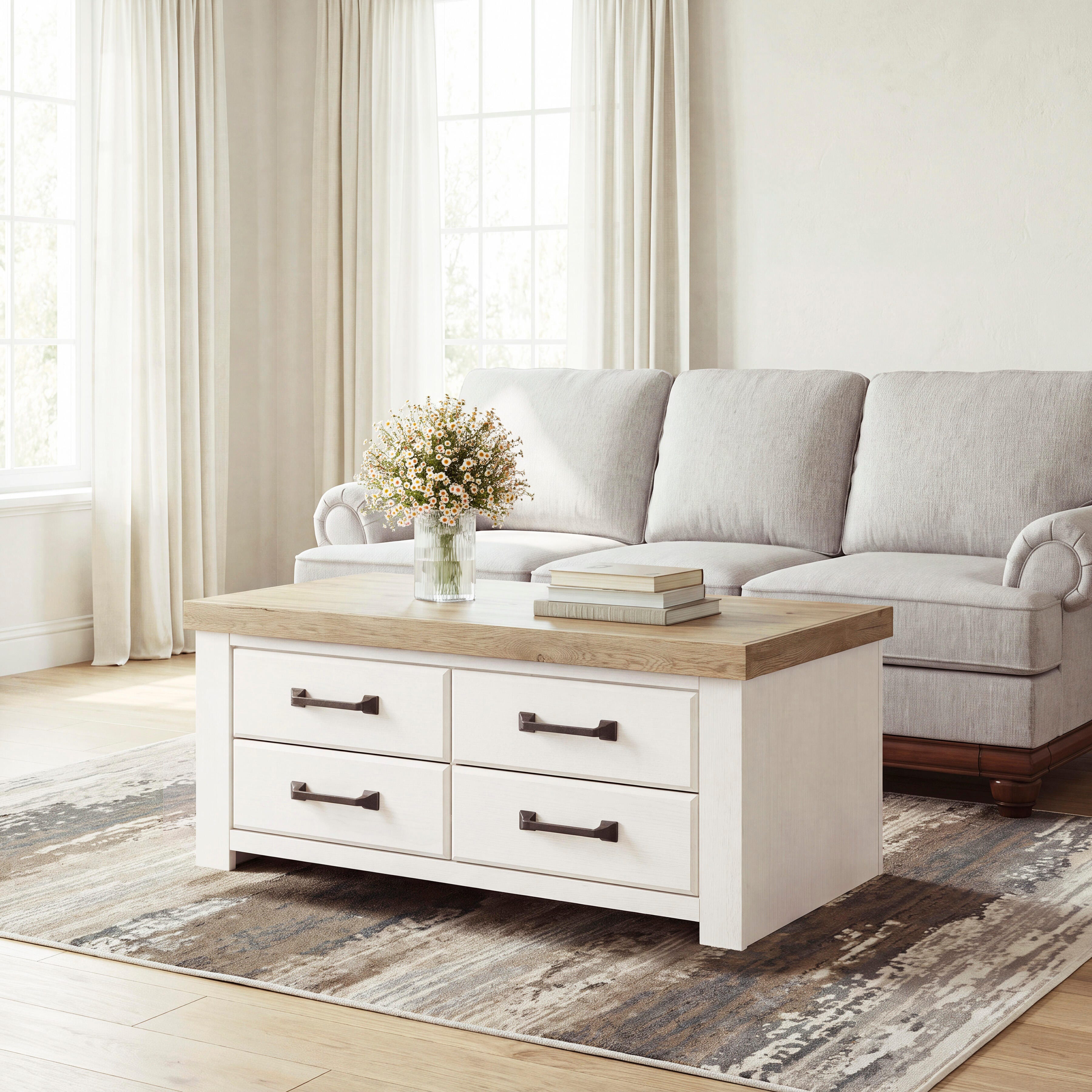 Best Deals Furniture - Ashley Furniture - Savonport Coffee Table - Rectangular Cocktail Table - T4615-1