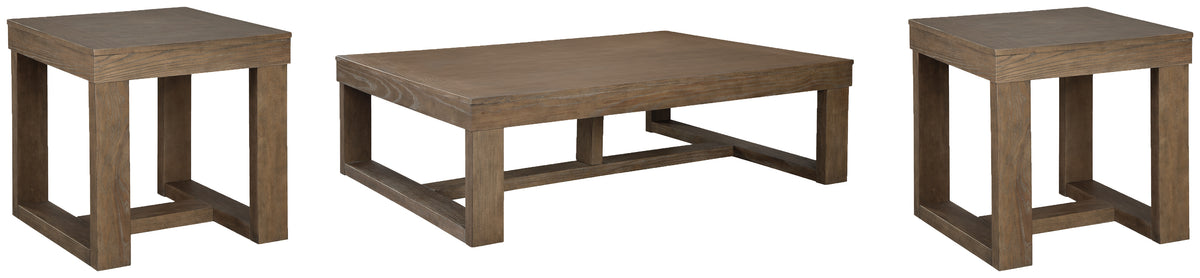 Best Deals Furniture - Ashley Furniture - Cariton Coffee Table and 2 End Tables - Coffee Table and 2 End Tables / Gray - T471T1