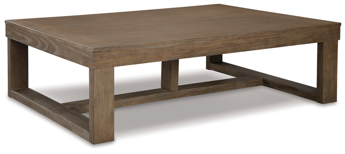 Best Deals Furniture - Ashley Furniture - Cariton Coffee Table - Rectangular Cocktail Table / Gray - T471-1