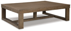 Best Deals Furniture - Ashley Furniture - Cariton Coffee Table - Rectangular Cocktail Table / Gray - T471-1