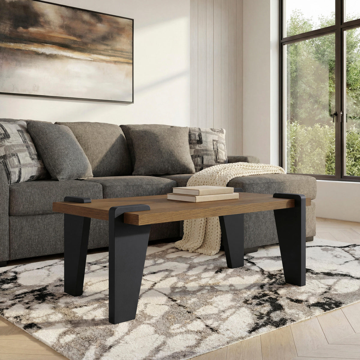 Best Deals Furniture - Ashley Furniture - Weathermore Coffee Table - Rectangular Cocktail Table - T531-1