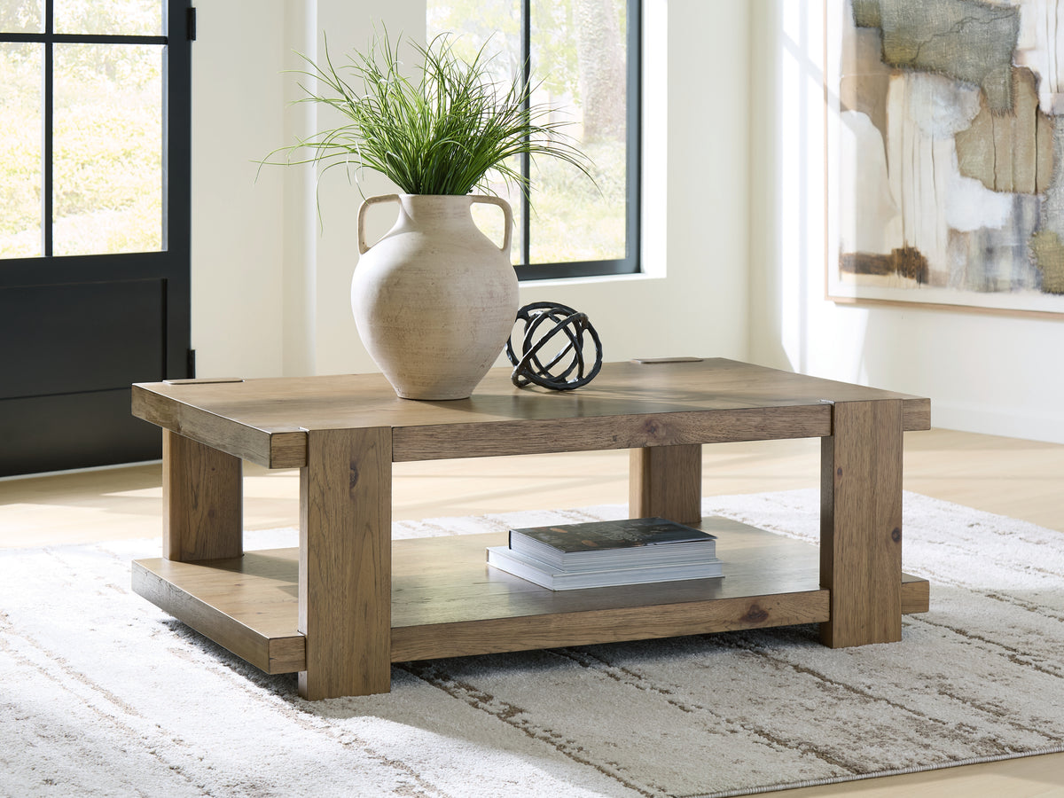 Best Deals Furniture - Ashley Furniture - Flangren Coffee Table - Rectangular Cocktail Table - T553-1