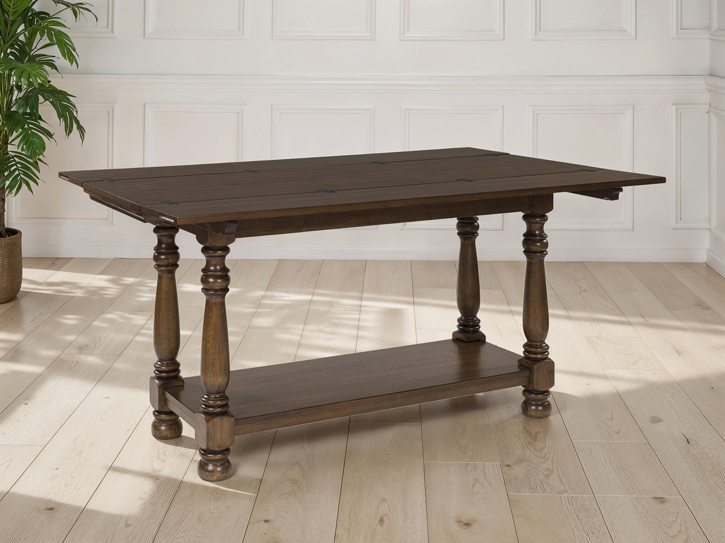 Best Deals Furniture - Ashley Furniture - Sturlayne Flip Top Sofa Table - Flip Top Sofa Table / Brown - T609-4