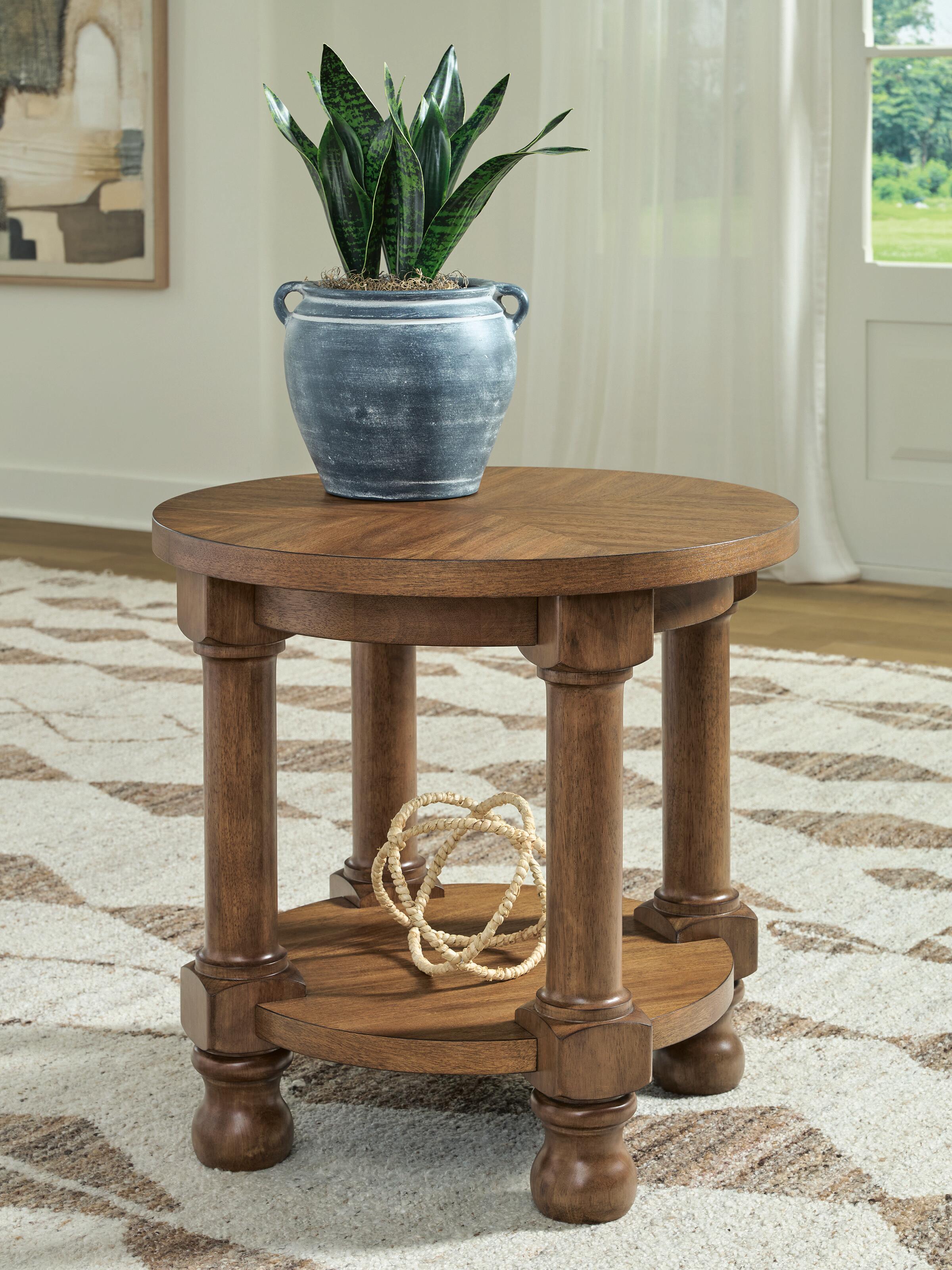 Best Deals Furniture - Ashley Furniture - Chadworth End Table - Round End Table - T614-6