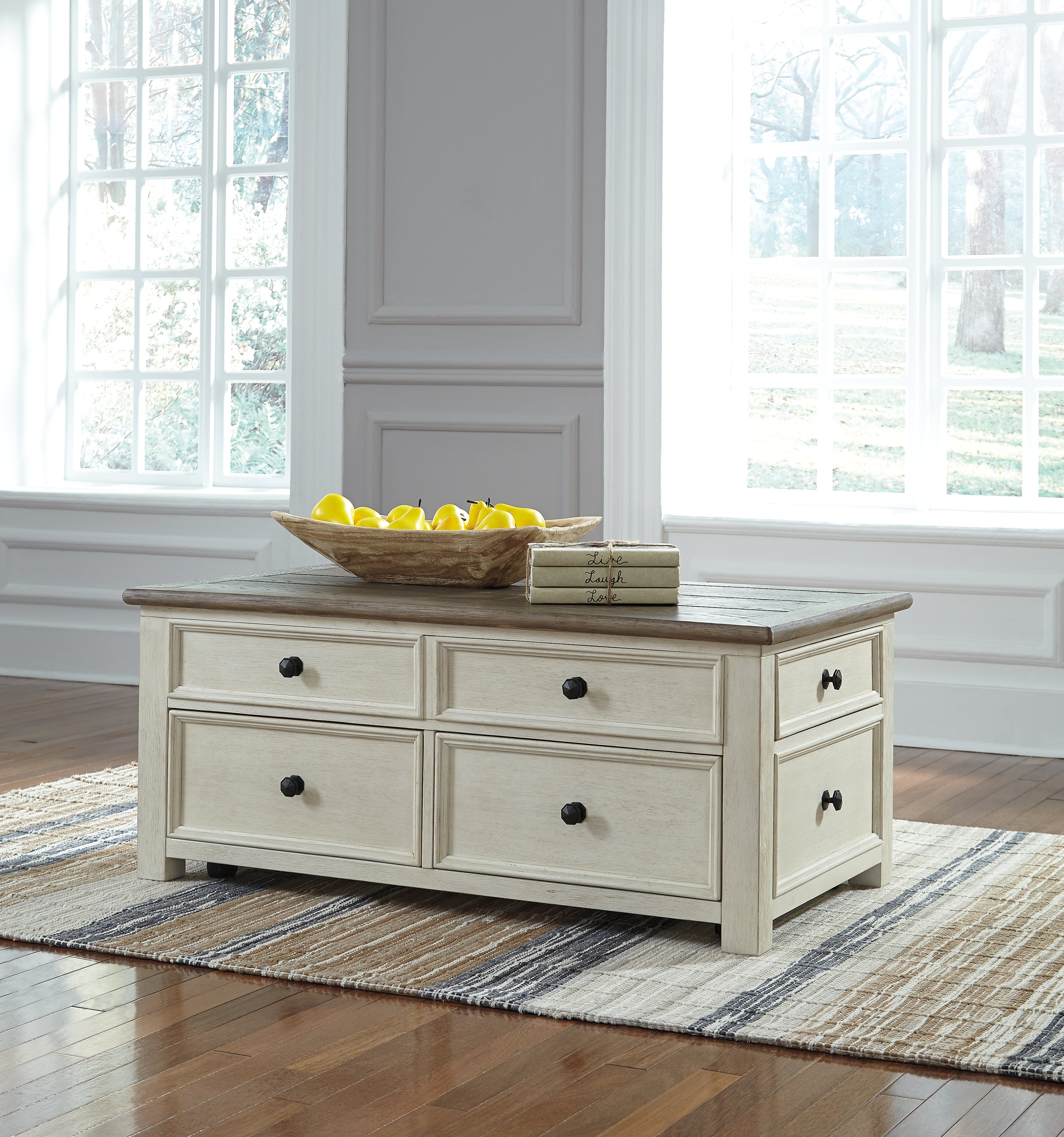 Bolanburg Coffee Table and 2 Chairside End Tables with Console