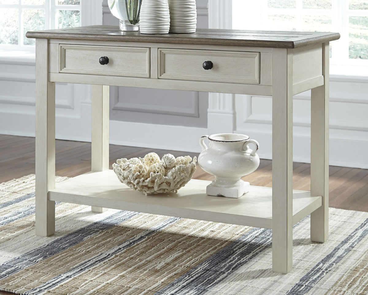 Best Deals Furniture - Ashley Furniture - Bolanburg Sofa/Console Table - Sofa Table / Two-tone - T637-4