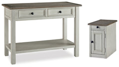 Best Deals Furniture - Ashley Furniture - Bolanburg Sofa Table and Chair Side End Table - Sofa Table and Chair Side End Table / Two-tone - T637T7