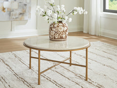 Best Deals Furniture - Ashley Furniture - Alben Coffee Table - Round Cocktail Table - T643-8