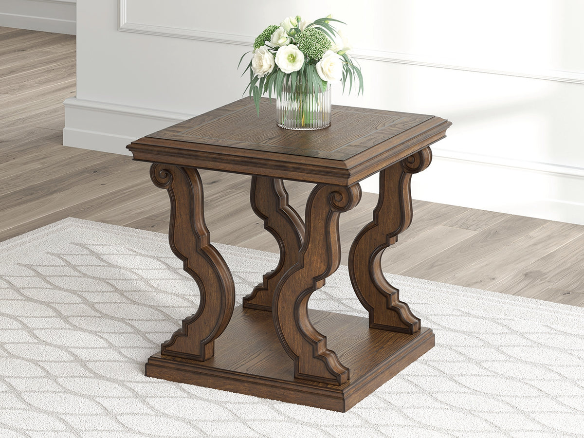 Best Deals Furniture - Ashley Furniture - Maylee End Table - Square End Table / Dark Brown - T647-2