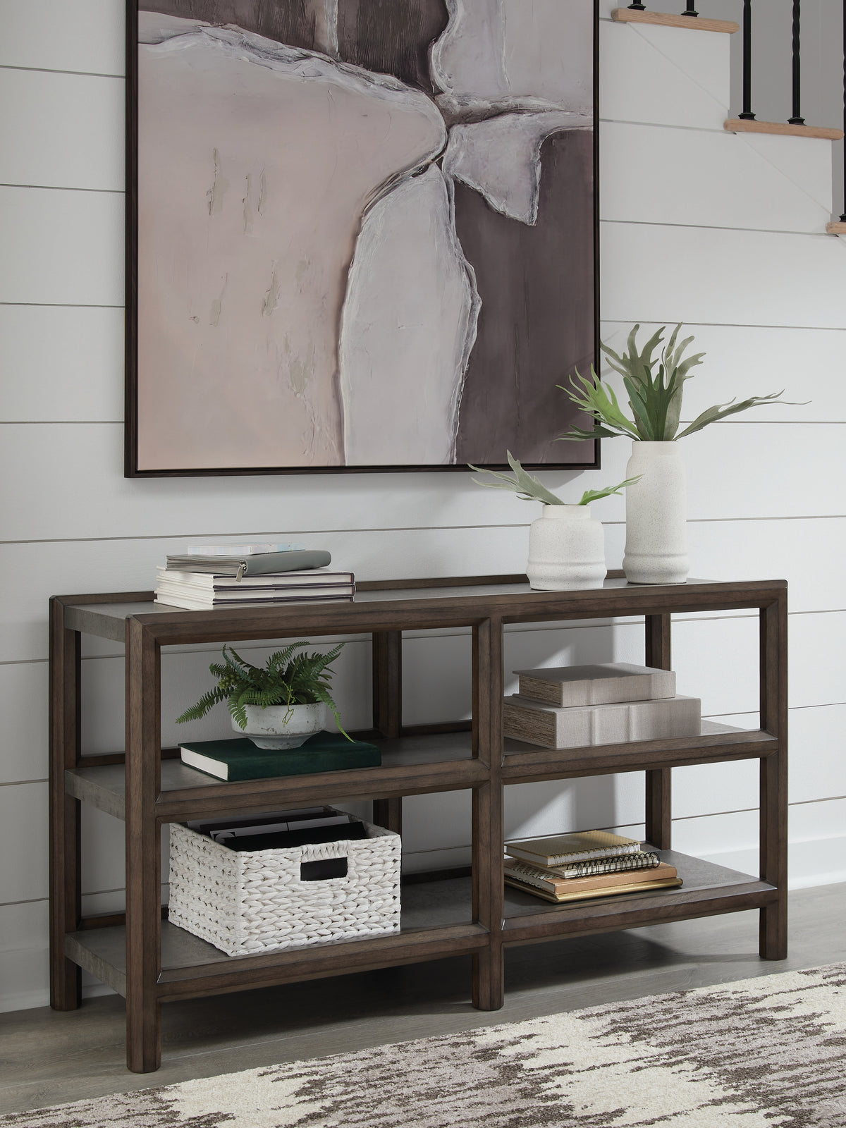 Best Deals Furniture - Ashley Furniture - Kallenny Sofa Table - Sofa Table / Brown/Gray - T669-4