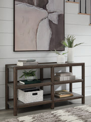 Best Deals Furniture - Ashley Furniture - Kallenny Sofa Table - Sofa Table / Brown/Gray - T669-4
