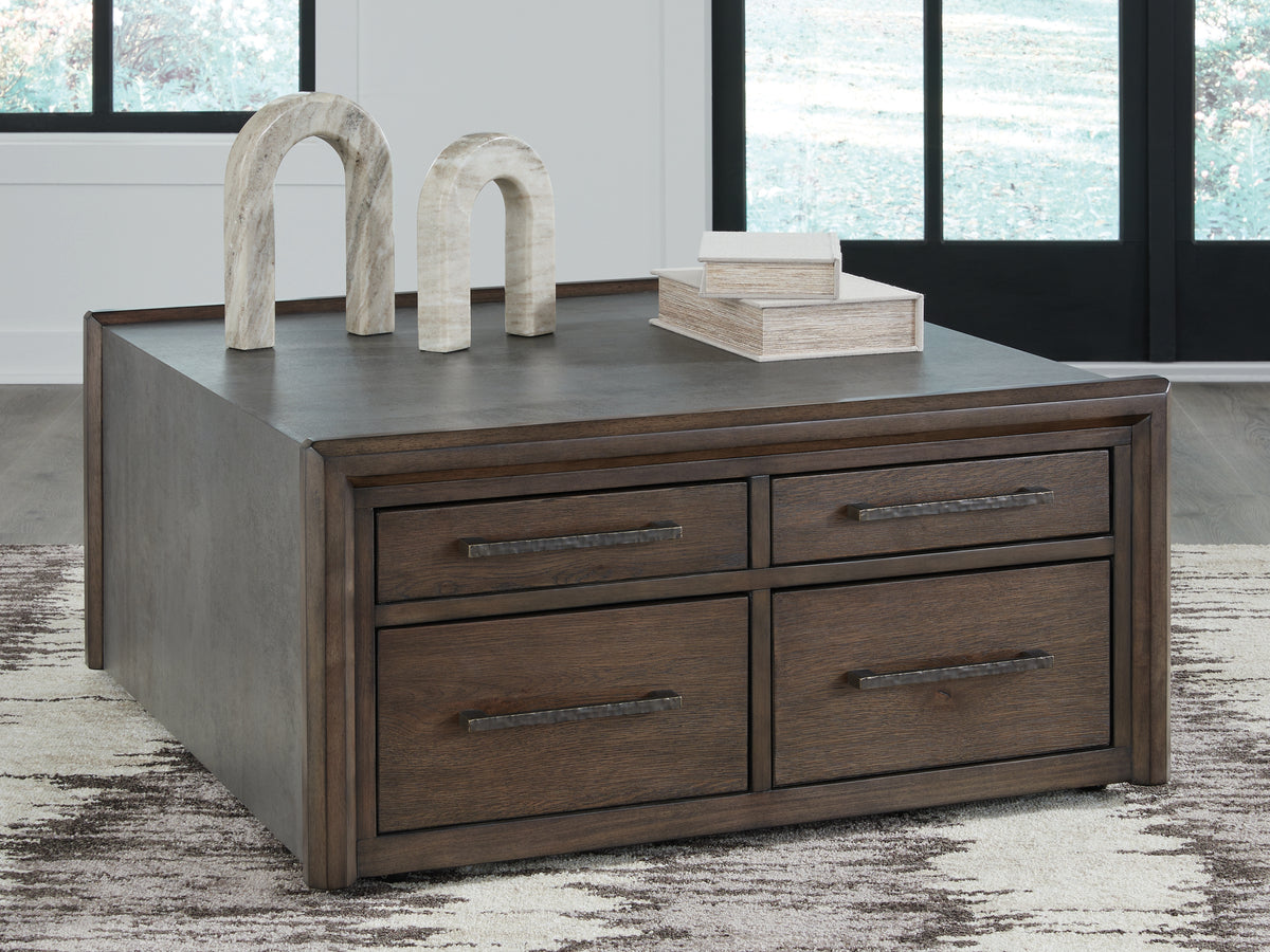 Best Deals Furniture - Ashley Furniture - Kallenny Coffee Table - Square Cocktail Table / Brown/Gray - T669-8