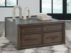 Best Deals Furniture - Ashley Furniture - Kallenny Coffee Table - Square Cocktail Table / Brown/Gray - T669-8