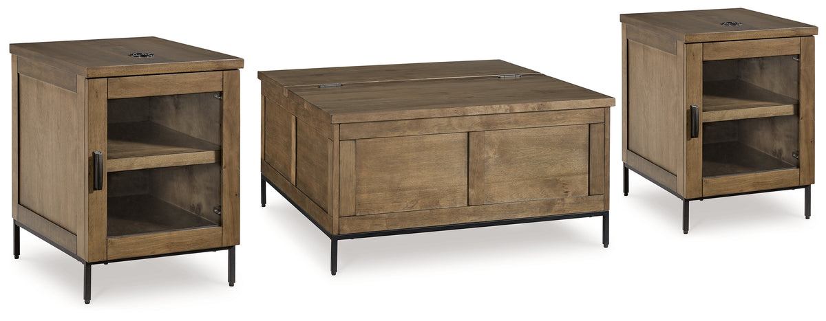 Best Deals Furniture - Ashley Furniture - Torlanta Coffee Table and 2 End Tables - Coffee Table and 2 End Tables / Brown - T686T1