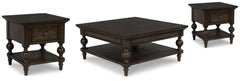 Best Deals Furniture - Ashley Furniture - Veramond Coffee Table and 2 End Tables - Coffee Table and 2 End Tables / Dark Brown - T694T1