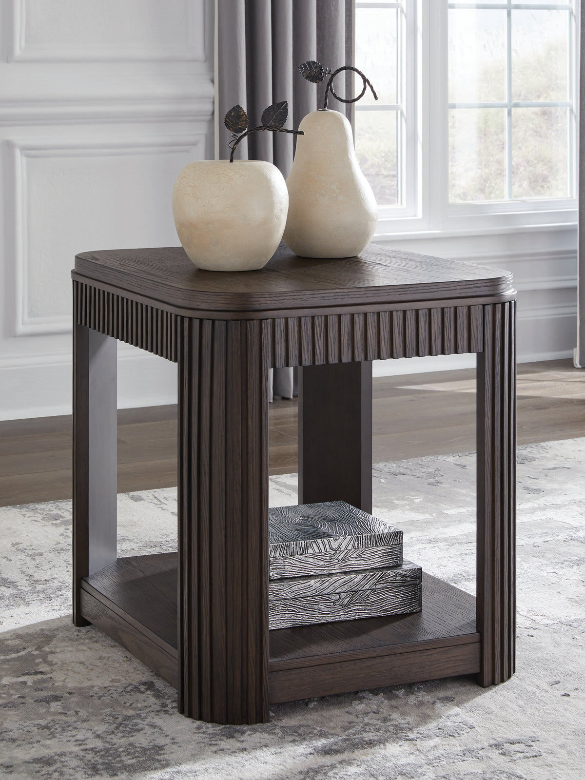 Best Deals Furniture - Ashley Furniture - Carlibrie End Table - Rectangular End Table / Warm Brown - T700-3