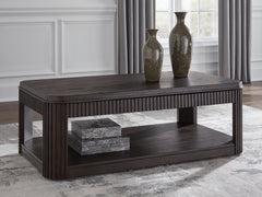 Best Deals Furniture - Ashley Furniture - Carlibrie Lift-Top Coffee Table - Lift Top Cocktail Table / Warm Brown - T700-9
