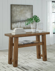 Best Deals Furniture - Ashley Furniture - Mackifeld Sofa Table - Sofa Table / Warm Brown - T724-4