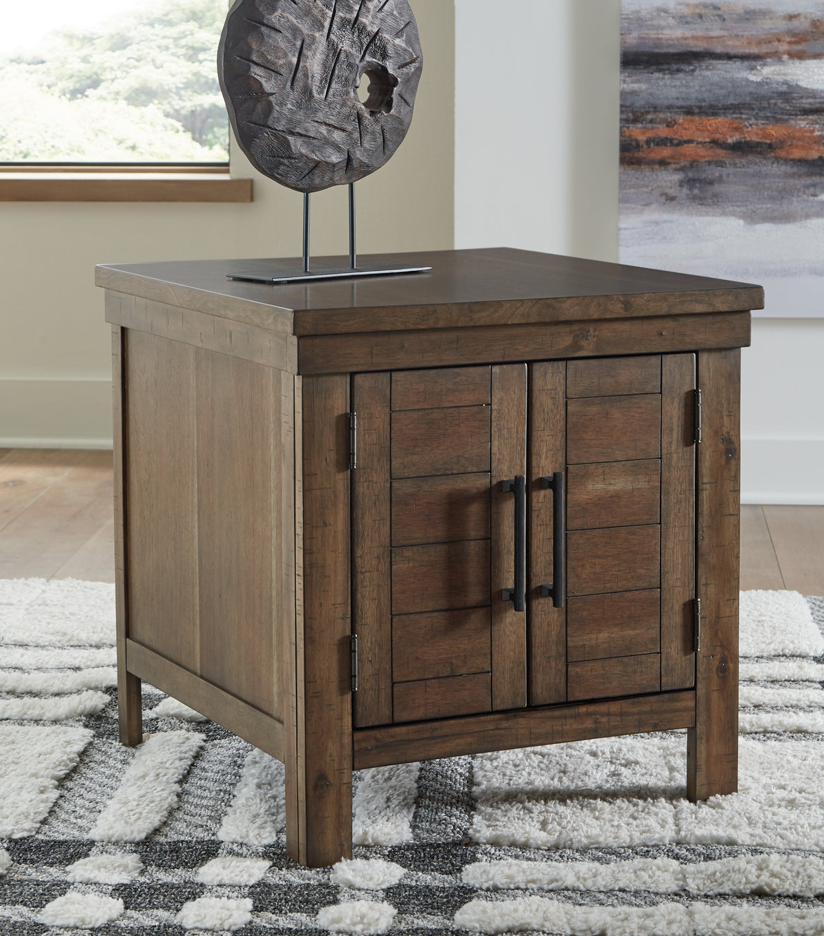 Best Deals Furniture - Ashley Furniture - Moriville End Table - Rectangular End Table / Grayish Brown - T731-3