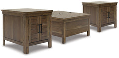 Best Deals Furniture - Ashley Furniture - Moriville Lift-top Coffee Table and 2 End Tables - Lift-top Coffee Table and 2 End Tables / Grayish Brown - T731T1