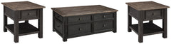 Best Deals Furniture - Ashley Furniture - Tyler Creek Coffee Table and 2 End Tables - Coffee Table and 2 End Tables / Grayish Brown/Black - T736T2