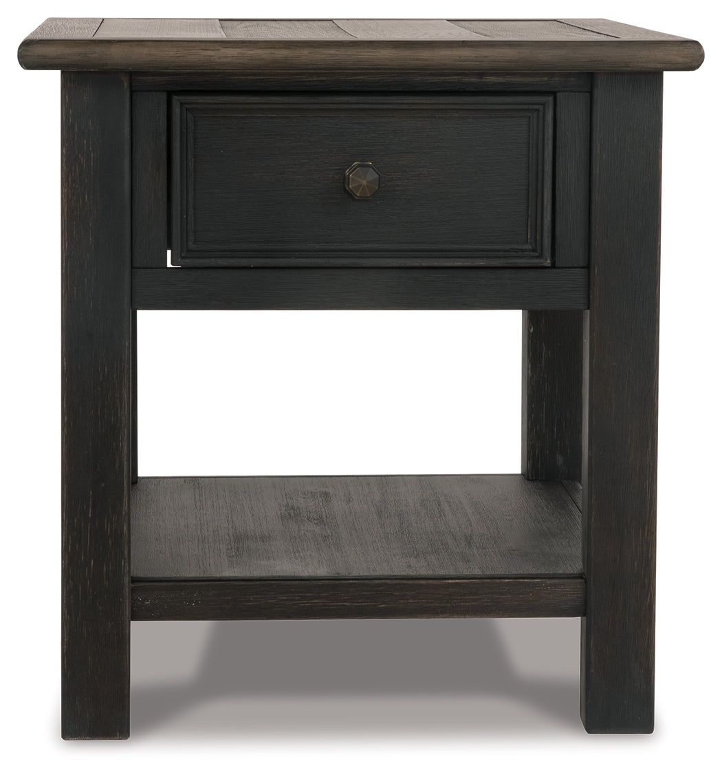 Tyler Creek Coffee Table and 2 End Tables with Console