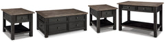 Best Deals Furniture - Ashley Furniture - Tyler Creek Coffee Table and 2 End Tables with Console - Coffee Table and 2 End Tables with Console / Grayish Brown/Black - T736T3