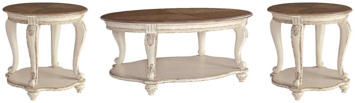Best Deals Furniture - Ashley Furniture - Realyn Coffee Table and 2 End Tables - Coffee Table and 2 End Tables - T743T1