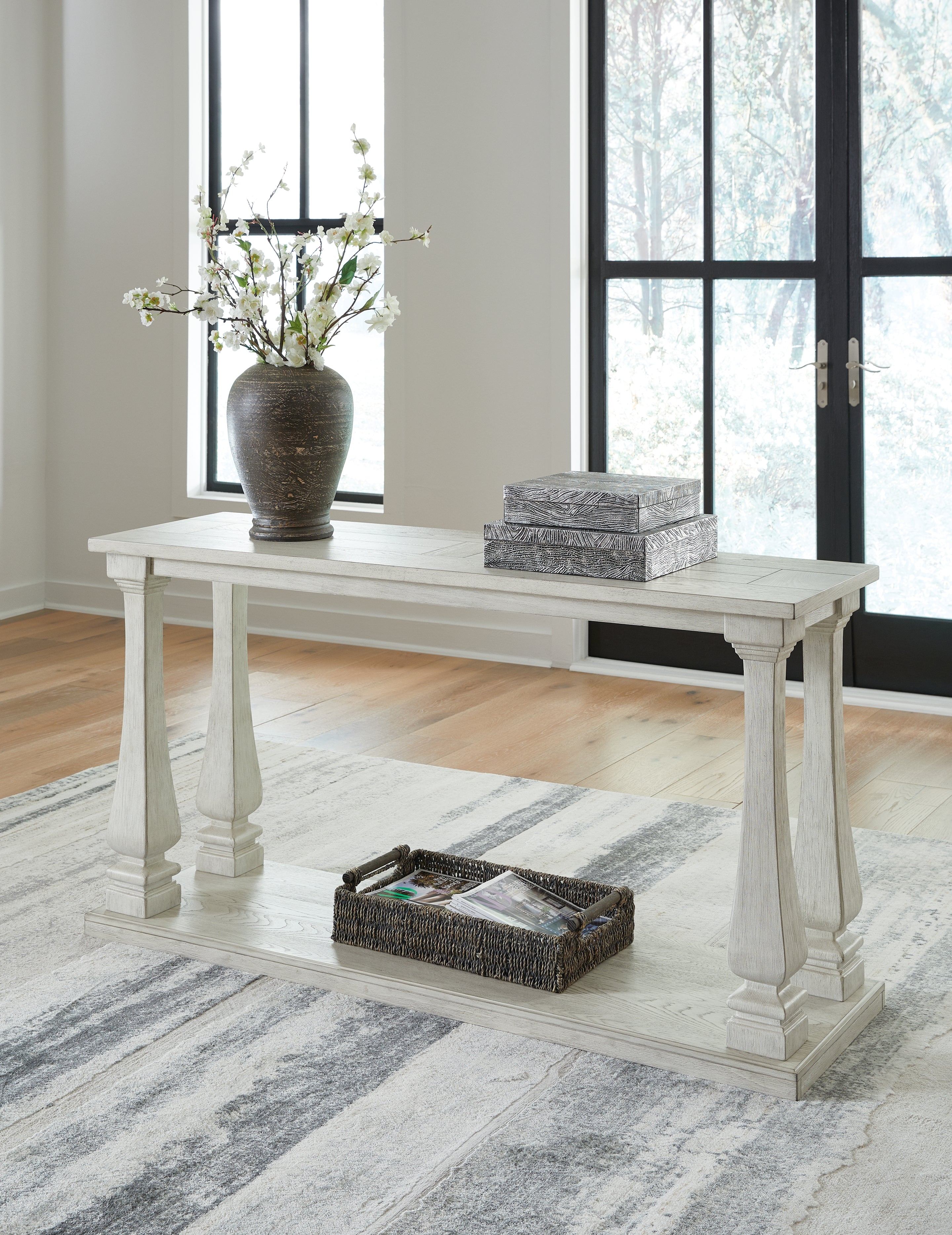 Best Deals Furniture - Ashley Furniture - Arlendyne Sofa Table - Sofa Table / Antique White - T747-4