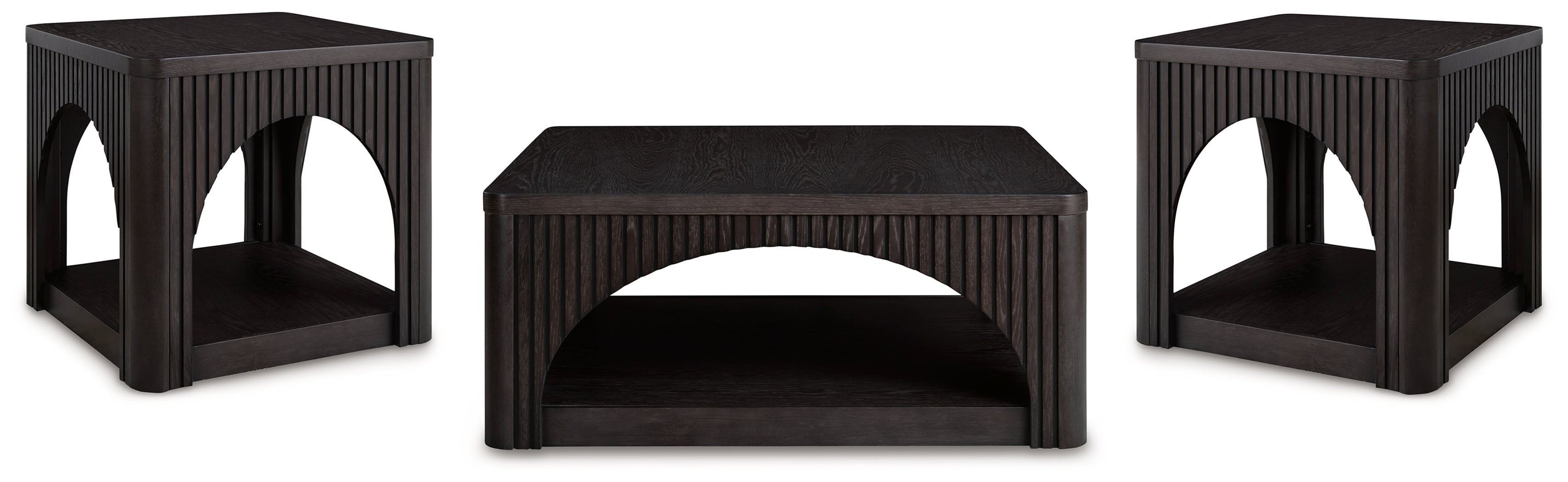 Best Deals Furniture - Ashley Furniture - Yellink Coffee Table and 2 End Tables - Coffee Table and 2 End Tables / Black - T760T1