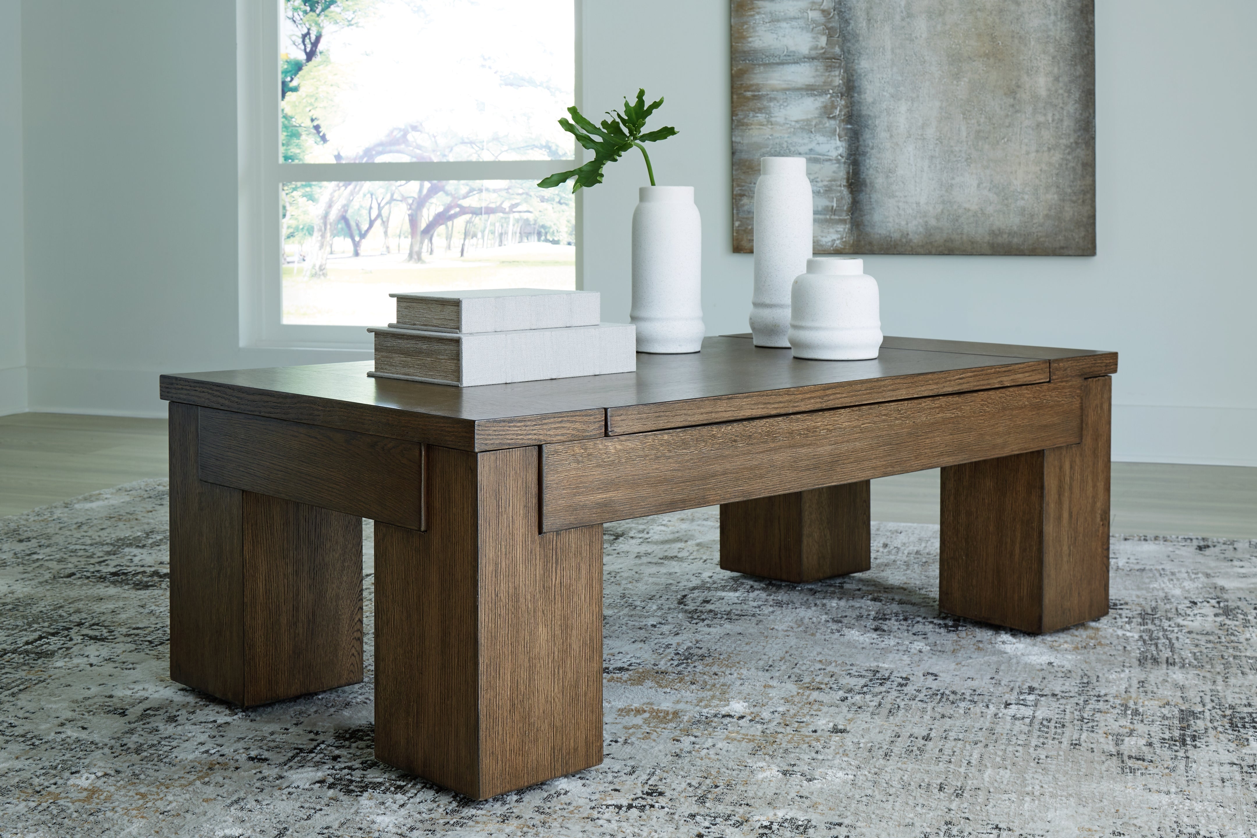 Best Deals Furniture - Ashley Furniture - Rosswain Lift-Top Coffee Table - Lift Top Cocktail Table - T763-9