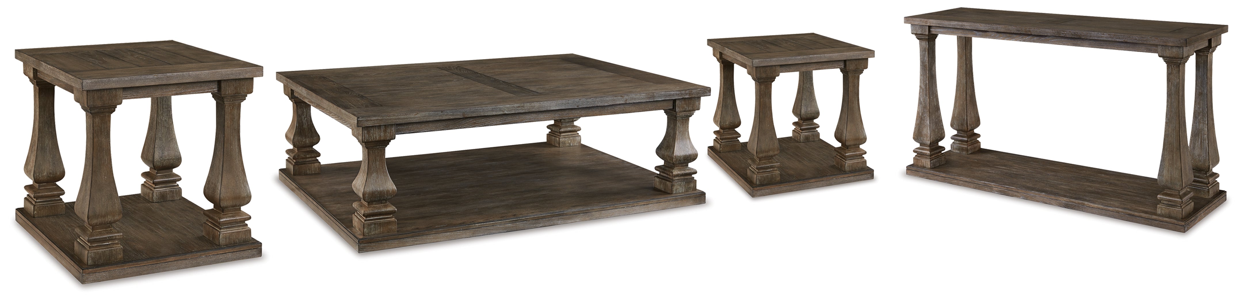 Best Deals Furniture - Ashley Furniture - Johnelle Coffee Table, 2 End Tables and Sofa Table - Coffee Table, 2 End Tables and Sofa Table - T776T2